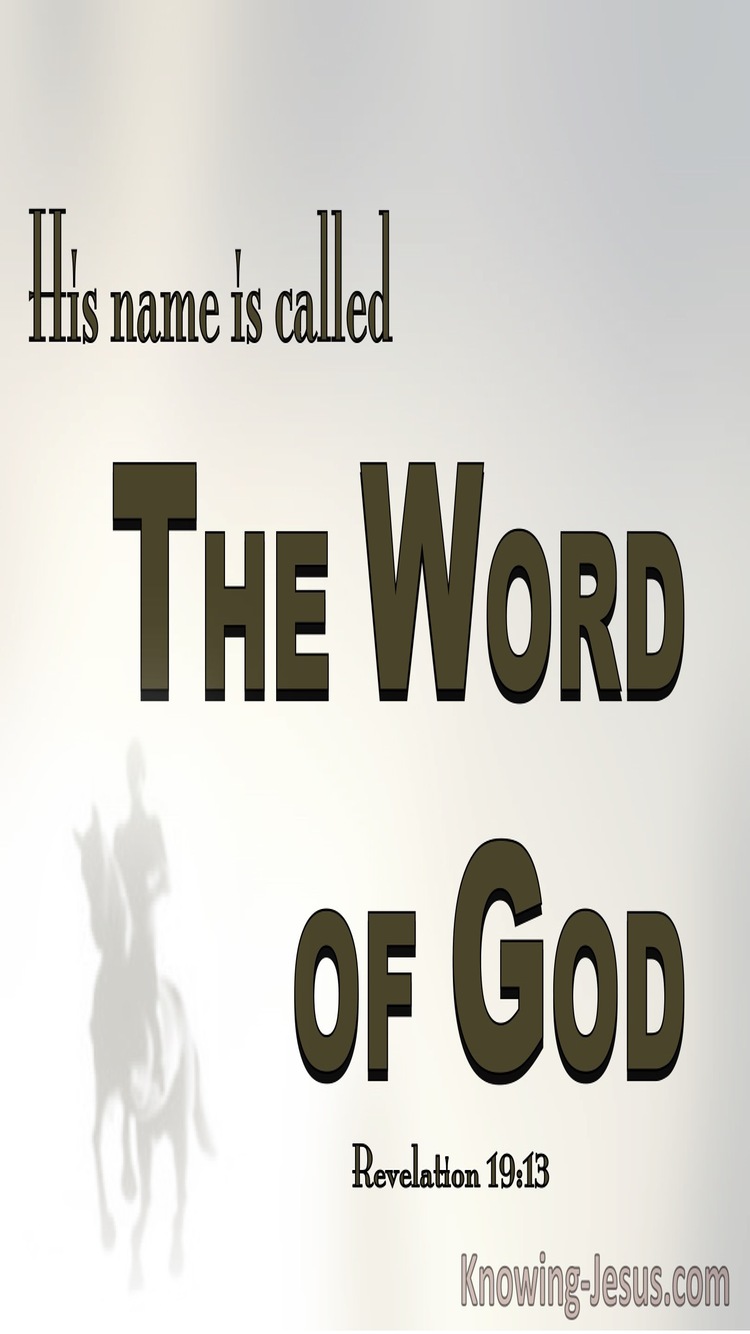Revelation 19:13 His Name Is The Word Of God (gray)